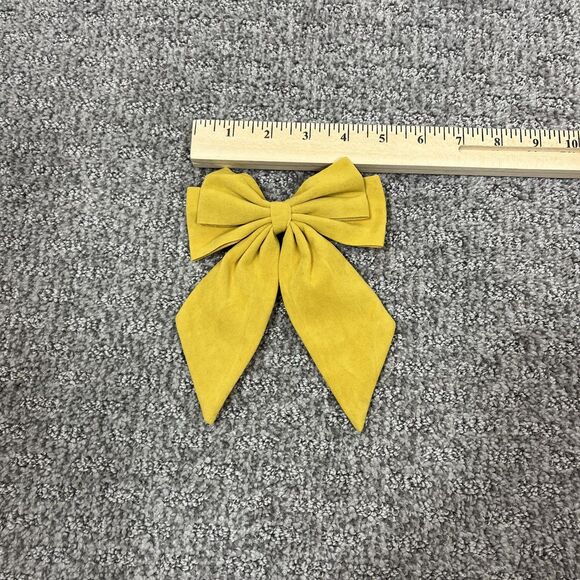 Sezane Maria De La Orden Hair Clip Bow Womens One Size Mustard Yellow Barrette